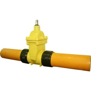 Zasuwa do gazu DN 50 z końcówkami PE 63 PN10 AEON