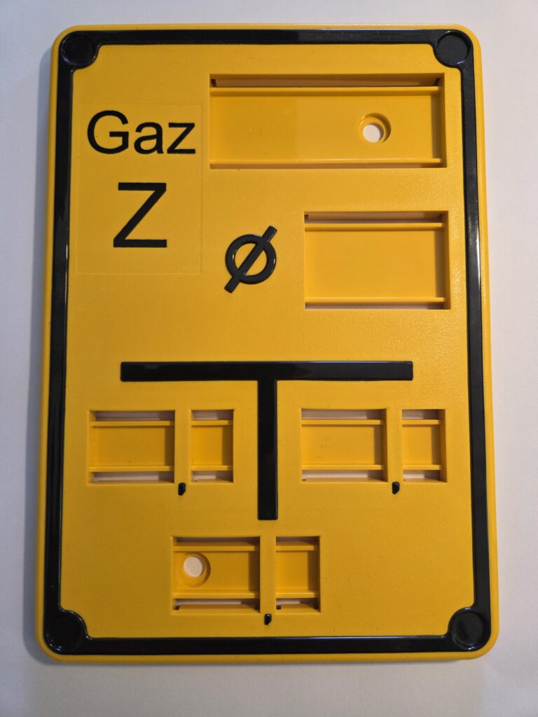 Tabliczka orientacyjna wymienna 20cmx14cm GAZ "Z" ST-IGG-1004:2015