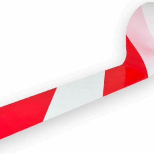 Taśma ostrzegawcza z biało-czerwona 10cm-100mb