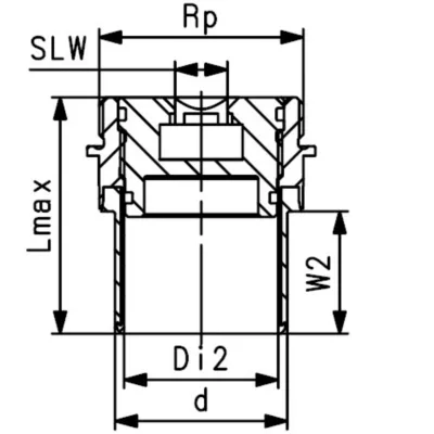 +GF+ Adaptor do balonowania z mosiężnym korkiem PE100 SDR11 ELGEF Plus - obrazek 2