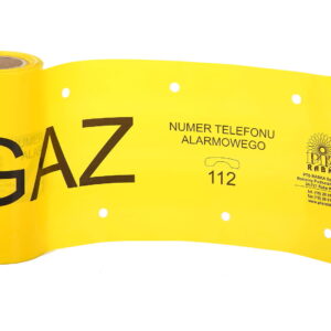 Taśma ostrzegawcza z napisem U-GAZ Perforowana 20cm