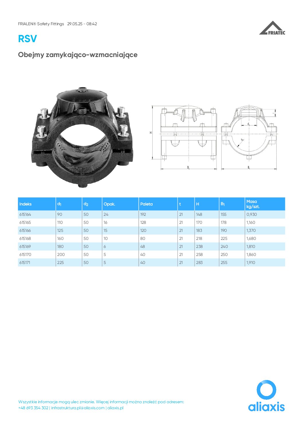 Obejma naprawcza FRIALEN VVS PE100 SDR11 dn90 - obrazek 2