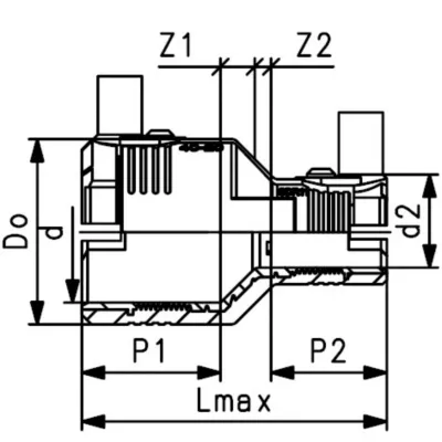 +GF+ Redukcja elektrooporowa PE100 SDR11 DN40/32 ELGEF Plus - obrazek 2
