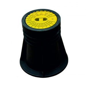 Skrzynka uliczna okrągła PEHD DN 150 h=270  Typ 4056 z napisem GAZ