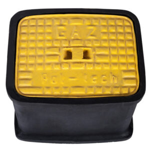 Skrzynka uliczna ZZU 410x410x355mm pokrywa żółta