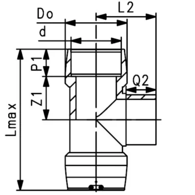 +GF+ Trójnik elektrooporowy PE100 SDR11 dn225 ELGEF Plus - obrazek 2
