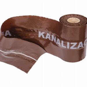 TAŚMA BRĄZOWA Z WKŁADKĄ STALOWĄ KANALIZACJA SZER. 20 CM ROLKA 100MB