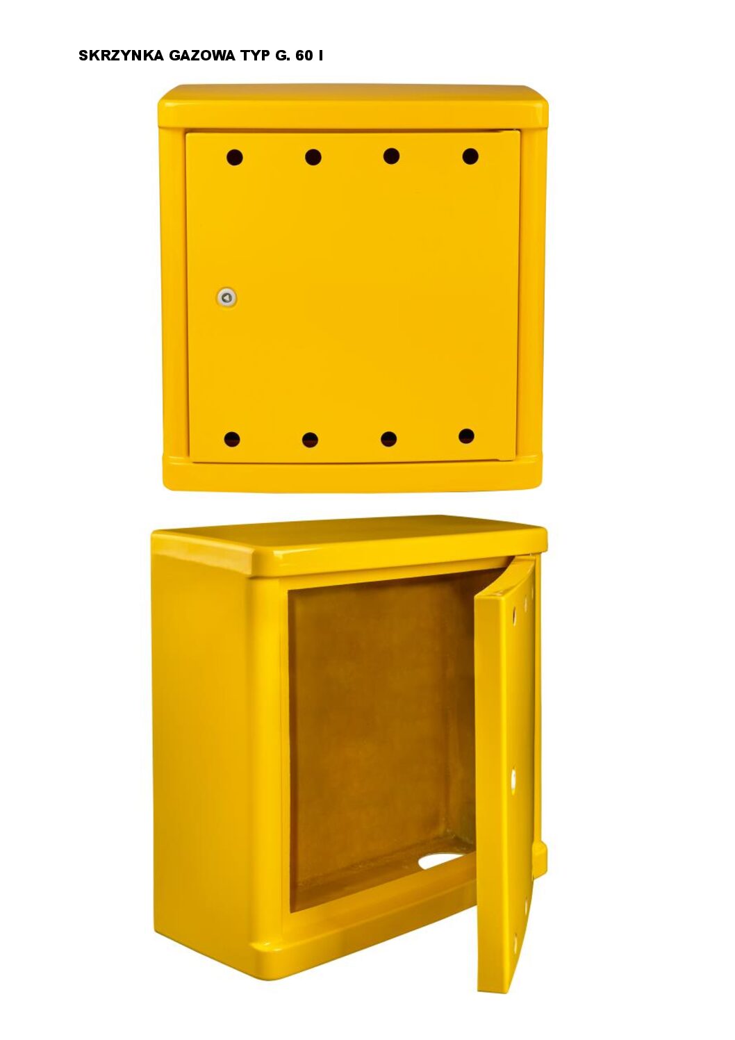 Szafka gazowa żółta 600x600x250mm