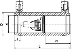 Mufa z ogranicznikiem przepływu GAS-STOP DN32 - obrazek 3