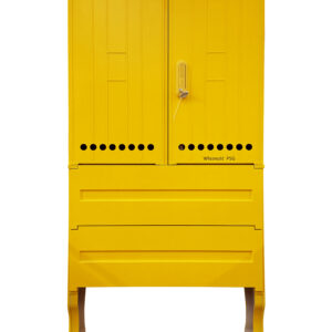 Szafka gazowa wolnostojącą z postumentem na 2 gazomierze G4 RAL 1021