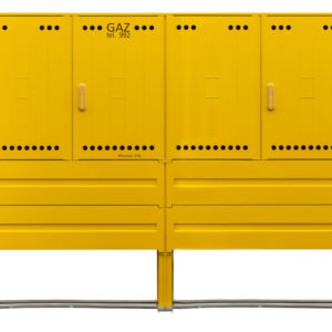 Szafka gazowa wolnostojącą z postumentem na 8 gazomierzy G4 RAL 1021